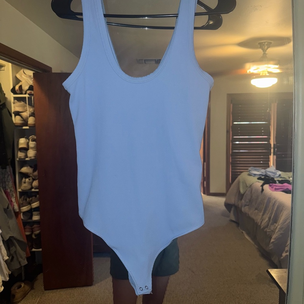 Abercrombie & Fitch Light Blue Ribbed Tank